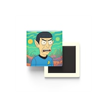 Spock - 9x9 Cm Baskılı Kare Buzdolap Magneti