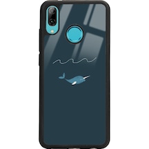 Huawei P20 Lite Doodle Fish Tasarımlı Glossy Telefon Kılıfı Siyah