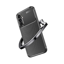 Ehr. Galaxy S24 İle Uyumlu Kamera Korumalı Darbe Önleyici Carbon Brushed Silikon Kılıf Siyah, Galaxy S24 50 x 22