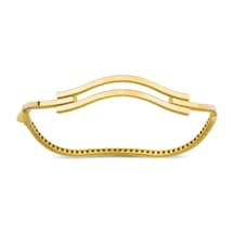22 Ayar Görünümlü 14 Ayar Altın Kaburga Ajda Bilezik Kelepçe Blk8053 Sarı Altın