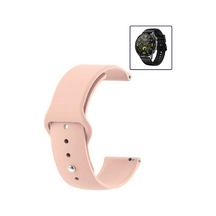 Watch Gt4 46mm Uyumlu Kordon Yumuşak Dokulu Esnek Jel Silikon Pudra Kayış Renk33