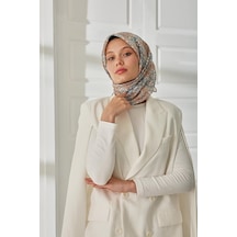 Silk Home Mozaik Desen Soft Pamuk Eşarp İnci Beyazı