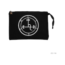 Zepplin Giyim Sigil Of Lilith Siyah Clutch Astarlı Cüzdan / El Çantası