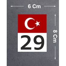 Kişiye Özel Plaka Ve Ay Yıldız Sticker - Türk Bayrağı İl Plaka Sticker - Araba Oto Motosiklet Karavan Araç Cam Sticker - 00192 8x6 Cm
