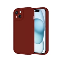 Newface Apple Uyumlu İphone 14 Kılıf Viera Silikon - Bordo - Özel Seri 8683140837990