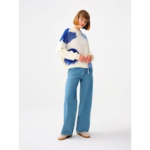 LOFT Wide Leg Regular Fit Kadın Pantolon Lf2039043 Q1.v1 Denim
