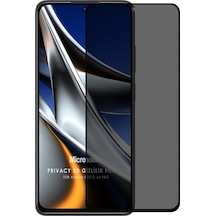 Microsonic Xiaomi Poco X4 Pro 5g Privacy 5d Gizlilik Filtreli Cam Ekran Koruyucu Siyah