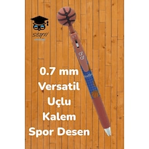 0.7 Mm Versatil Uçlu Kalem Spor Desen Kahverengi