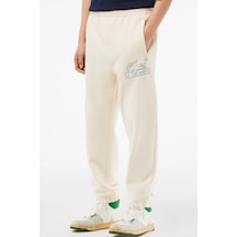 Lacoste Neo Heritage Organic Cotton Relaxed Fit Beige Sweatpants Erkek Rahat Kesim Pamuk Eşofman Altı Bej