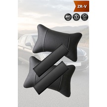 Zrv Uyumlu Deri Yastık Set Deri Kemer Koruyucu Lüks Siyah