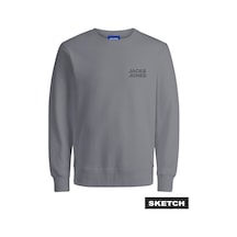 Jack & Jones Jorlogo Gri Erkek Sweatshirt 12290659 Gri