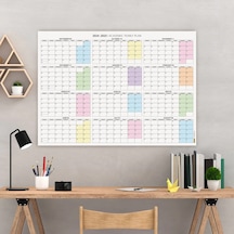 2026 -2027 Akademik Duvar Takvimi, Eylül Başlangıçlı, Academic Wall Calendar, Pastel Gökkuşağı Renkl