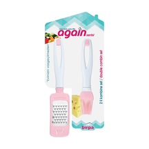 Again Saplı Mini Rende & Silikon Yumurta Fırçası Seti