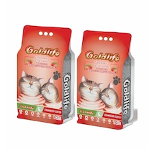 Goldlife Aktif Karbonlu Çilek Kokulu Kedi Kumu 10lt.x 2adet