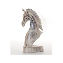 Ahşap At Büstü 25 Cm