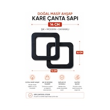 Vollen Yarn Doğal Masif Ahşap Kare Çanta Sapı 14 Cm 1 Çift 2 Adet El Yapımı Çanta Kulpu Çanta Aksesuarı Siyah