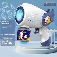 Çocuk Baloncuk Makinesi 1 Şişe Su + 10 Paket Sıvı - Pembe Tavşan - Lz05160402