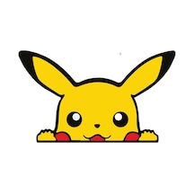 Pikachu Motorsiklet, Laptop, Kask, Araba Sticker 16x9 Cm