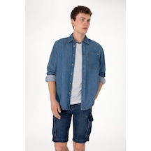 U.s. Polo Assn. Erkek Mavi Gömlek Jean 50304388-dn0022 Mavi