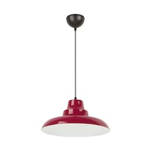 Carmen Özel Tasarım Modern Cafe Mutfak Salon Bordo Içi Beyaz Çap 30 Cm Sarkıt Tekli Avize Diğer