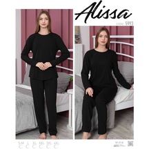 Alissa 5993 Kadın Puanlı Uzun Kol Pijama Takımı 001