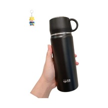 Runxi Life Hall Kapaklı 316 Paslanmaz Çelik Erkek Açık Üç Amaçlı Lisans Bardak Taşınabilir Pipetli Termos Bardak Kadın Su Bardakları Feguyt Siyah