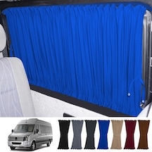 Pandami Volkswagen Crafter 1.nesil Uzun Şase 2006-2016 Uyumlu Mavi Raylı Oto Perde Takımı
