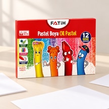 Fatih Pastel Boya 12 Renk Karton Kutu Çok Renkli
