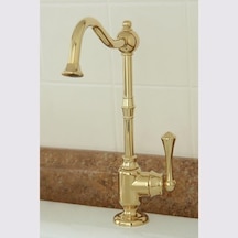 Brass Ks7392bl Soğuk Su Filtrasyon Musluk, Parlak Pirinç Açık Beyaz