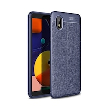 Samsung Uyumlu Galaxy A01 Core Kılıf Yoğun Silikon Malzemeli Uzun Ömürlü Niss Premium Kapak Lacivert