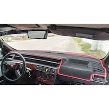 Dijital Göstergeli Fiat Tempra/tipo Modellerine Uygun Torpido Koruma Halısı Siyah Kenar Renk Kırmızı