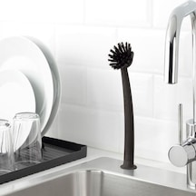 Vantuzlu Bulaşık Fırçası 29 Cm Temizlik Fırçası Siyah Renk