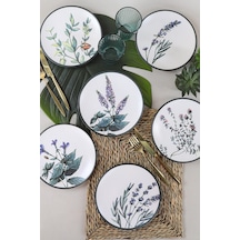 Keramika Çiçek Bahçesi Pasta Tabağı 20 Cm 6 Adet 18938 39 40 41 42 43
