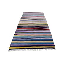Zehra Abla Halı Yeni El Dokuma Yekpare Tek Parça Bukleli Pamuklu Kilim 6286