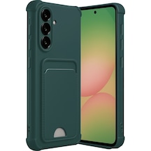 Galaxy Uyumlu A36 Kılıf Kelvin Kartvizitli Silikon - Koyu Yeşil Çok Renkli