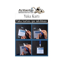 Kırmızı İpli Yaka Kartı 1 Adet Ayarlanabilir Boyuna Asma Kimlik Koruyuculu Pvc Kırmızı Yaka Kartlığı Seyehat Ofis Okul Büro