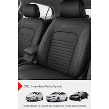 İstanbul Serisi Deri Oto Koltuk Kılıfı Opel Corsa-astra-vectra Uyumlu Siyah