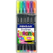 Pensan Fineliner 6 Lı Neon Pvc Kutu 6300 Çok Renkli