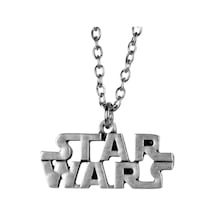 Star Wars Gümüş Kaplama Zincir Kolye 60 CM Siyah
