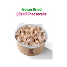 Freeze Dried Çilekli Cheesecake Kurutulmuş Çıtır Cheesecake Küpleri, Tatlı Küpleri Atıştırmalık - 300 Gr