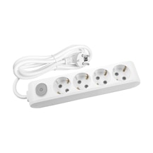 Viko Multi-let 4'lü Grup Priz Anahtarlı Topraklı Çocuk Korumalı 2 Metre Beyaz - 90117402