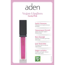 Aden Vegan Lipgloss - Vegan Dudak Parlatıcısı 04 Candy Pink Şeker Pembesi Pembe