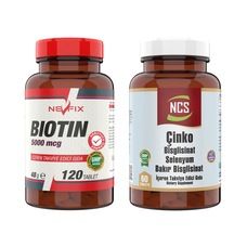 Biotin 5000 Mcg 120 Tablet Çinko Zinc Bisglisinat 60 Tablet