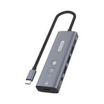 Go Des Gd-6903 Type-c Bağlantılı 6in1 Hub Adaptör Usb3.0/hdmi/pd 100w/4k Ultra Hd 30hz/5gbps Gri
