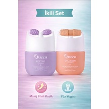 İkili Cilt Bakım Seti Collagen + Vitamin C & Peptide Vitamin E Krem Yüz, Boyun, Dekolte Sıkılaştırıcı Bakım