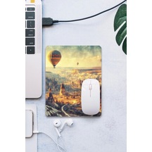 Sonictouch Kapadokya Temalı Pürüzsüz Yüzey Kaymaz Taban Dikişsiz Kenar Gamer Oyuncu Mouse Pad 19x23c Mousepad