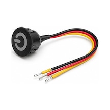 Pm-30933 24v Dc 16mm Gömme Dokunmatik Led Dimmer Kontrolcüsü Switch Buton Siyah