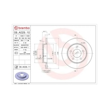 Brembo 08a02910 Arka Fren Diski Bff426251 Bp4y26251b Bp4y26251c 2 Adet