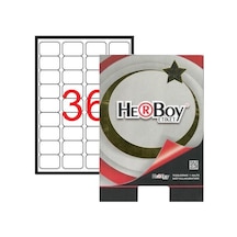 Herboy Hb-1036 45mmx30mm Beyaz Lazer Etiket 10