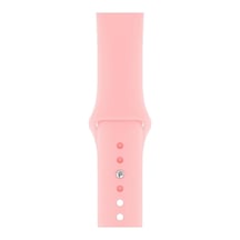 Apple Watch 6/7/8/9/10/se/ultra/ultra 2 44/45/49mm, Seri 10 46mm, Seri 11 46mm İle Uyumlu Silikon Spor Kayış, Pembe